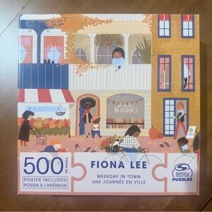 Fiona Lee 500 piece puzzle Weekday in Town